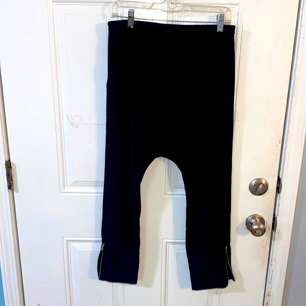 Drop Crouch Hammer Time pants with pocket side zipper at ankle